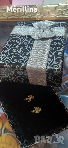 Златни обици на винтче, снимка 2 - Обеци - 54352478