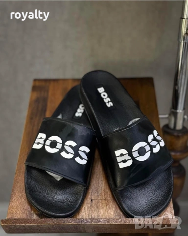 Hugo Boss Нови Черни Мъжки Чехли Хюго Бос 