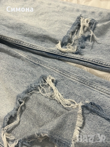 Дълги накъсани дънки на bershka , снимка 4 - Дънки - 55367034