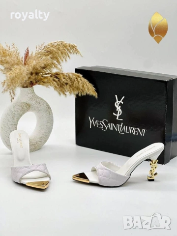 Yves Saint Laurent Нови Дамски Чехли на Ток YSL Различни Цветове , снимка 8 - Чехли - 54621378