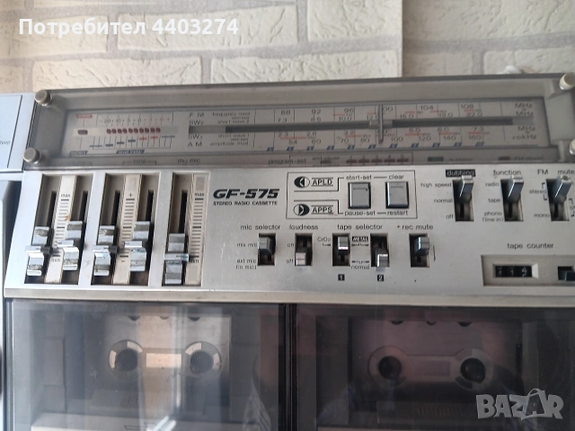 радио касетофон sharp GF-575, снимка 4 - Радиокасетофони, транзистори - 54910034