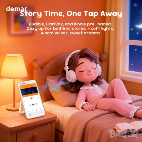 MP3 плейър за деца, родителски контрол, 16GB, Bluetooth и WiFi (Cosmic Orange), снимка 4 - MP3 и MP4 плеъри - 54420900