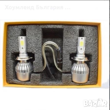 Комплект японски LED диодни крушки за фарове 2х36W 7600lm H1/H4/H7/H11, снимка 2 - Аксесоари и консумативи - 54304353