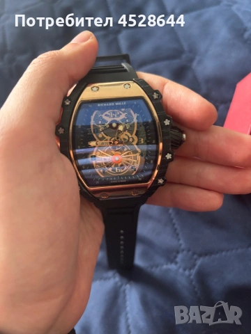 Продавам Richard Mille RM 21-01 Tourbillon Aerodyne skeleton watch in a rose gold and black carbon T, снимка 3 - Мъжки - 54396631