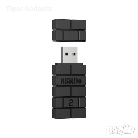 8BitDo Wireless USB Adapter 2 Bluetooth адаптер за Switch, PC, Mac, Steam Deck и Raspberry Pi