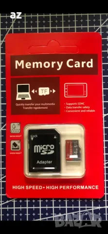 Микро SD/TF карта памет + адаптер. 64 GB.