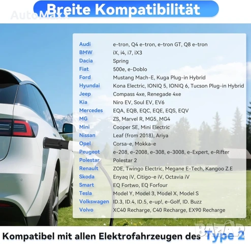 JULIK Адаптер тип 1 към тип 2 32A/16A - SAE J1772 към IEC 62196 , снимка 6 - Аксесоари и консумативи - 54787944