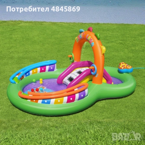 Детски парк с фонтан, пързалка и музикални игри, снимка 4 - Басейни и аксесоари - 54918973