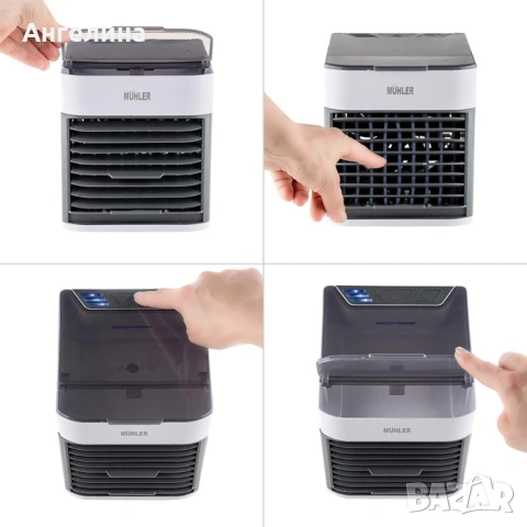 Настолен охладител MUHLER MC-585, USB, LED светлини, снимка 4 - Климатици - 54626845