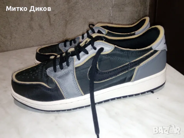 Nike Air Jordan 1Low OG EX Dark Smoke Gray маркови марат. ест. кожа нови №43 US 9.5 UK 8.5 ст. 275мм, снимка 2 - Маратонки - 55513109