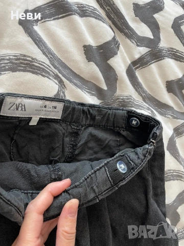 Черна дънкова пола-панталон на ZARA 116 р-р, снимка 5 - Детски рокли и поли - 54172637