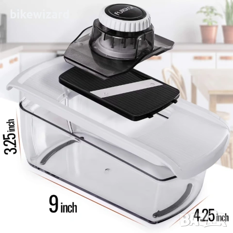 Кухненска резачка за зеленчуци Mandoline 6 в 1 с резачка Julienne и ренде за сирене  НОВО, снимка 3 - Други - 54359840