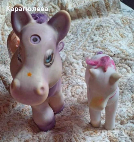 Винтидж понита Keypers 💜 Лилавото пони: Diamond (Даймънд) 💖 Малкото бяло пони: Glitter (Глитър), снимка 5 - Фигурки - 55136078