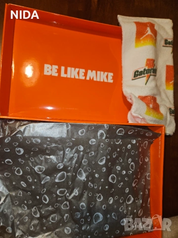 Маратонки Nike Air Jordan 1 Retro Hi “Gatorade” - 45.5 EU / 10.5 UK - Нови - Сини - Уникат!, снимка 10 - Маратонки - 54805144