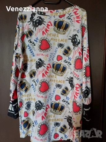 ALESSA Queen of fashion oversize блуза - рокля S-M, снимка 4 - Рокли - 54390543