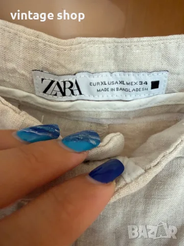 Мъжки бермуди Zara(къси панталони) 100 % лен, размер XL, снимка 15 - Къси панталони и бермуди - 55323643