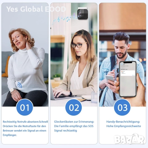 SOS бутон DAYTECH WiFi Tuya за възрастни с гривна, снимка 4 - Друга електроника - 54144384