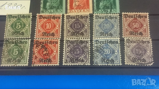 Марки Бавария 1911-1923, снимка 3 - Филателия - 55104393