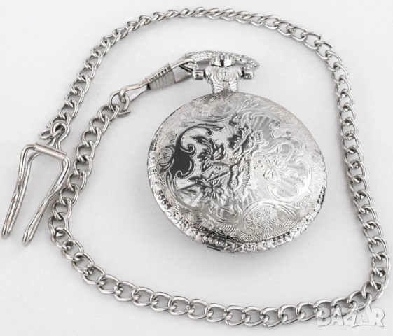 Луксозен Мъжки Джобен Часовник Верижка.Кюстек. Джобни Часовници с Верига.Ретро Часовник.Pocket Watch, снимка 8 - Джобни - 54010181