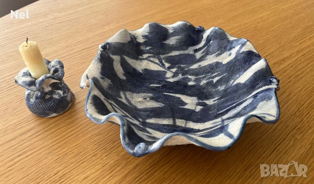 Керамична купа и свещник комплект