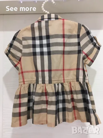 Детска риза/туника на BURBERRY за момиче 6Г/114 см, снимка 2 - Детски Блузи и туники - 54353206