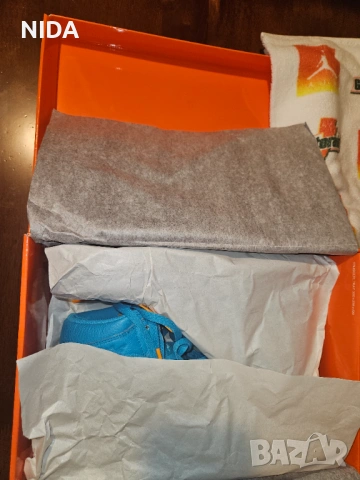 Маратонки Nike Air Jordan 1 Retro Hi “Gatorade” - 45.5 EU / 10.5 UK - Нови - Сини - Уникат!, снимка 6 - Маратонки - 54805144
