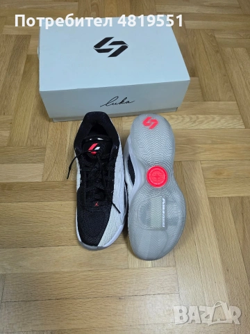 Страхотни баскетболни обувки Air Jordan Luka 4 "White Cement" - размер 45, снимка 5 - Спортни обувки - 54541826