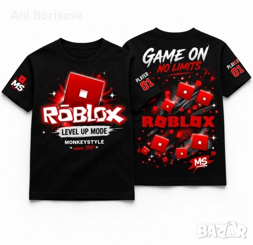 Детски комплект ROBLOX – тениска + суитшър + клин/панталон | ТОП модел 2026, снимка 17 - Детски комплекти - 54074621