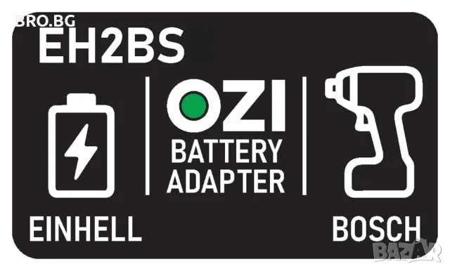 Преходник адаптер батерия Einhell Power X-Change 18V към инструмент Bosch 18V EH2BS