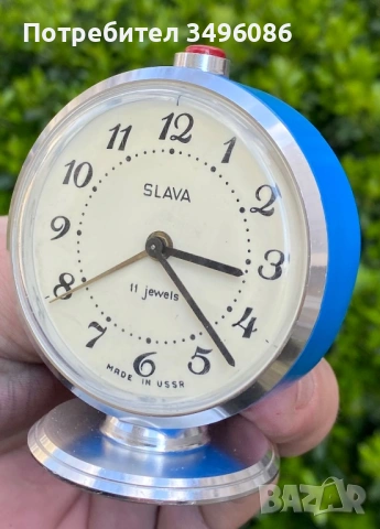 Стар съветски механичен будилник СЛАВА, снимка 14 - Други - 54058841