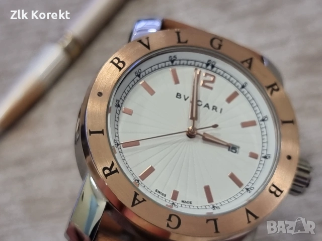 Мъжки часовник Bvlgari Rose gold, снимка 13 - Мъжки - 54607333