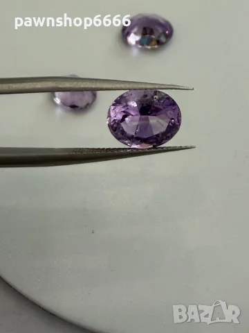 Лот естествени фасетирани аметисти – 7.85 ct (3 броя) – отлична шлифовка, снимка 11 - Бижутерийни комплекти - 55482883