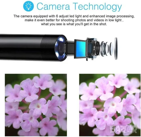 Водоустойчива Ендоскопска Камера 1Tech AN98 (5.5mm, 3.5m кабел) – USB / MicroUSB, снимка 15 - Камери - 18902355