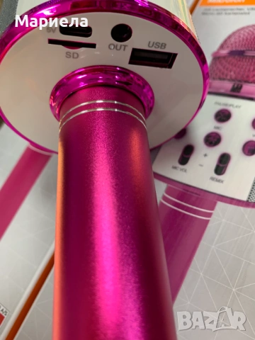 Bluetooth Микрофон Денвър KMS-20GOMK2 Розов / С вграден високоговорител, снимка 4 - Микрофони - 54215684