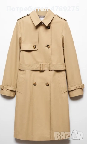 Нов тренчкот MANGO, снимка 3 - Палта, манта - 54122179