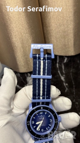 Blancpain X Swatch BIOCERAMIC SCUBA FIFTY FATHOMS COLLECTION Часовник, снимка 17 - Мъжки - 54720836