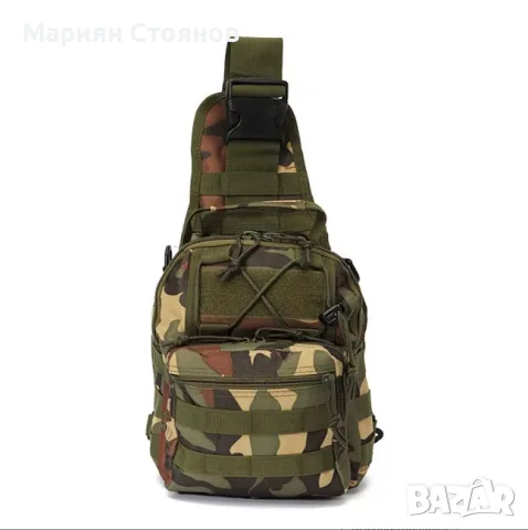 Тактическа чанта за през рамо и кръста- MOLLE система / За оръжие туризъм и Airsoft Военна, снимка 10 - Чанти - 55617833