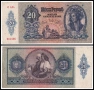 ❤️ ⭐ Унгария 1941 20 пенго ⭐ ❤️, снимка 1