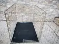 метална сгъваема клетка за куче 79x55x61см за транспорт и стационар, снимка 5