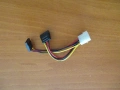 Кабел преходник Molex към 2хSATA, снимка 1