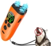 Нов Ултразвуков тренер за кучета 3 в 1 дисплей и обхват 15 метра устройство против лай строб фенерче, снимка 1