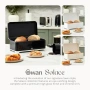Нова голяма Черна кутия за хляб 16L Swan Solace кухненско съхранение с повдигащ капак, снимка 5