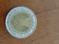 Това е германска монета от 2 евро, изсечена през 2002 година., снимка 2