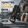 Мощен мини ръчен фенер LED акумулаторен USB зареждане за лов риболов къмпинг туризъм палатка XHP360, снимка 4