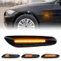 BMW Кристални и тунинг черни опушени динамични мигачи LED – E46 E60 E90 E92 E87 Plug & Play, снимка 6
