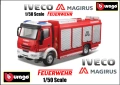 Iveco Magirus RW Feuerwehr Bburago - Мащаб 1:50 , снимка 1