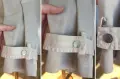 М размер Оригинално MONCLER Дамско Яке Монклер Бежово Дънково 100% Памук, снимка 15