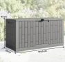 Градински сандък Outsunny 379 L, снимка 2
