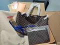 Дамска чанта Louis Vuitton Neverfull, кожа, снимка 7