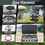 Газова печка HOMELUX с 5 котлона и стелаж на два етажа, 7.2kW, неръждаема стомана, снимка 4